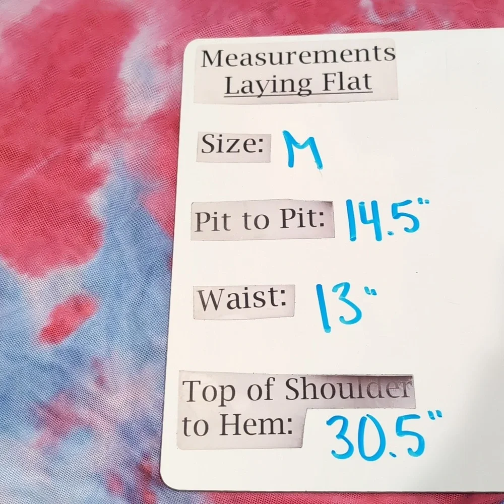 SHEIN Sheer Mesh Blue And Pink Tie Dye Slit Side Criss Cross Strap Mini Coverup